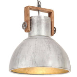 Vidaxl Hanging Lamp Industrial Rundt 25 W e27 40 cm sølvfarget