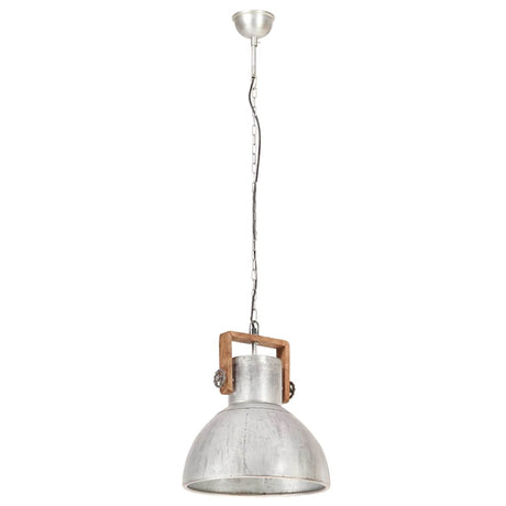 VidaXL Lampe suspendue industrielle ronde 25 W E27 40 cm couleur argent