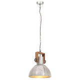 Vidaxx lampe suspendue industrielle ronde 25 w e27 30 cm couleur argent
