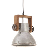 VidaXL lampe suspendue industrielle ronde 25 w e27 19 cm couleur argent