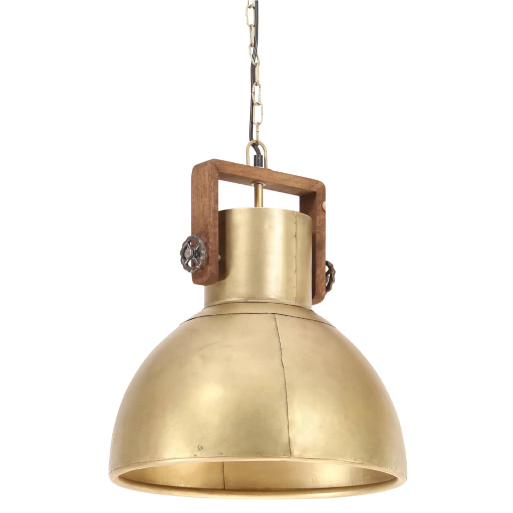 Vidaxl Hanging Lamp Industrial Rundt 25 W e27 40 cm messing -farget