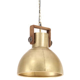 Vidaxl Hanging Lamp Industrial Rundt 25 W e27 40 cm messing -farget