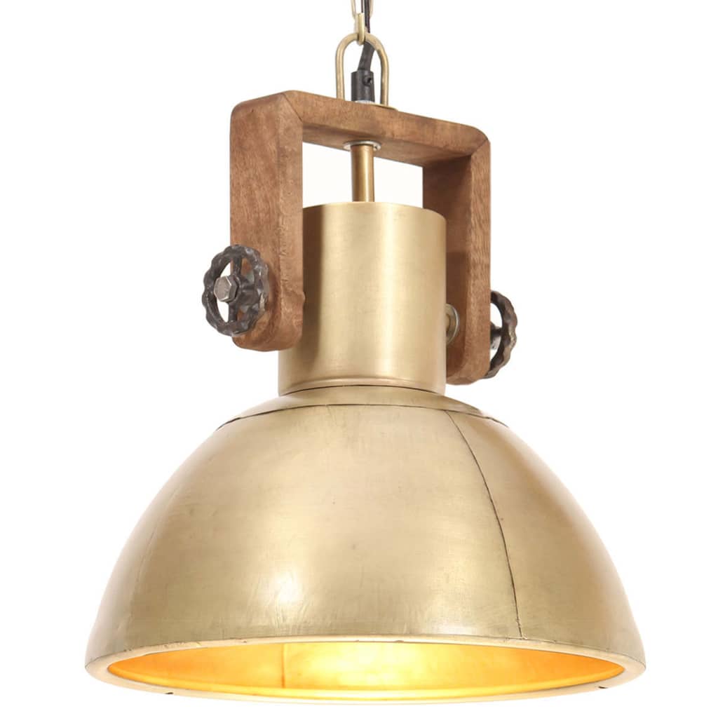 VidaXL lampe à suspension industrielle ronde 25 w E27 30 cm couleur laiton