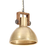 VidaXL lampe à suspension industrielle ronde 25 w E27 30 cm couleur laiton