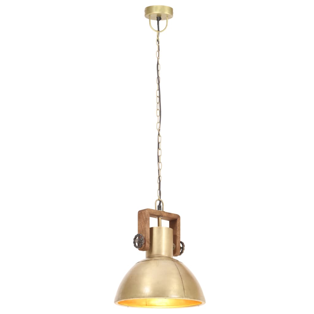 VidaXL lampe à suspension industrielle ronde 25 w E27 30 cm couleur laiton