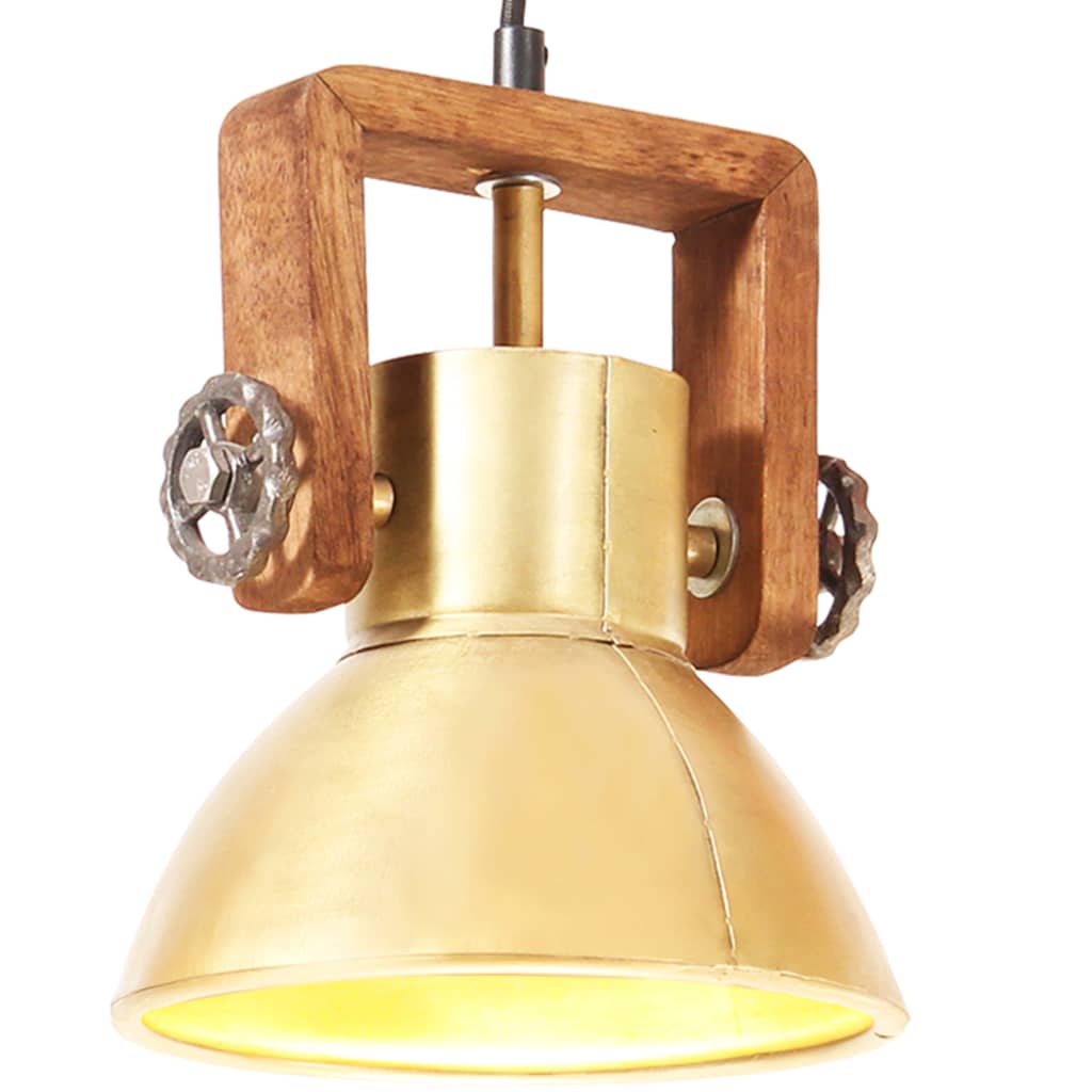 Vidaxx lampe à suspension industrielle ronde 25 w e27 19 cm couleur laiton