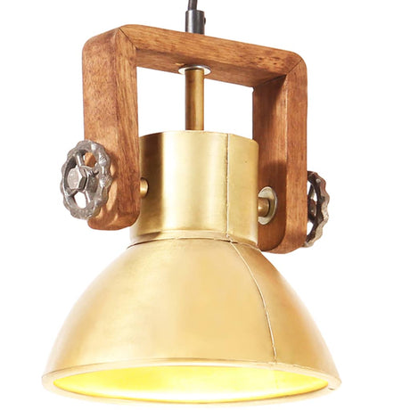 Vidaxx lampe à suspension industrielle ronde 25 w e27 19 cm couleur laiton
