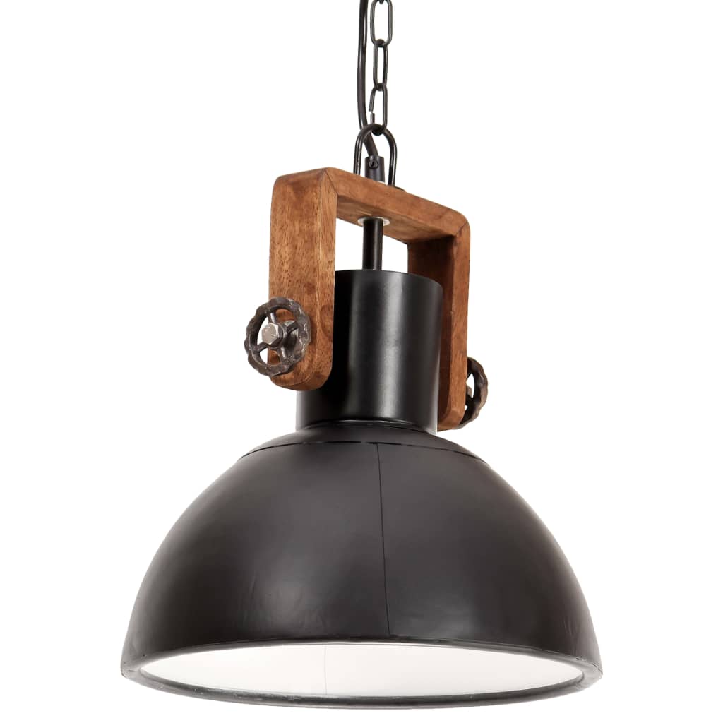 Vidaxx lampe suspendue industrielle ronde 25 w e27 30 cm noir