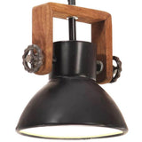 VidaXL lampe suspendue industrielle ronde 25 w e27 19 cm noir