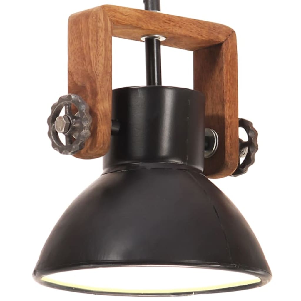 VidaXL lampe suspendue industrielle ronde 25 w e27 19 cm noir
