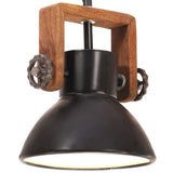 VidaXL lampe suspendue industrielle ronde 25 w e27 19 cm noir