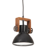 VidaXL lampe suspendue industrielle ronde 25 w e27 19 cm noir