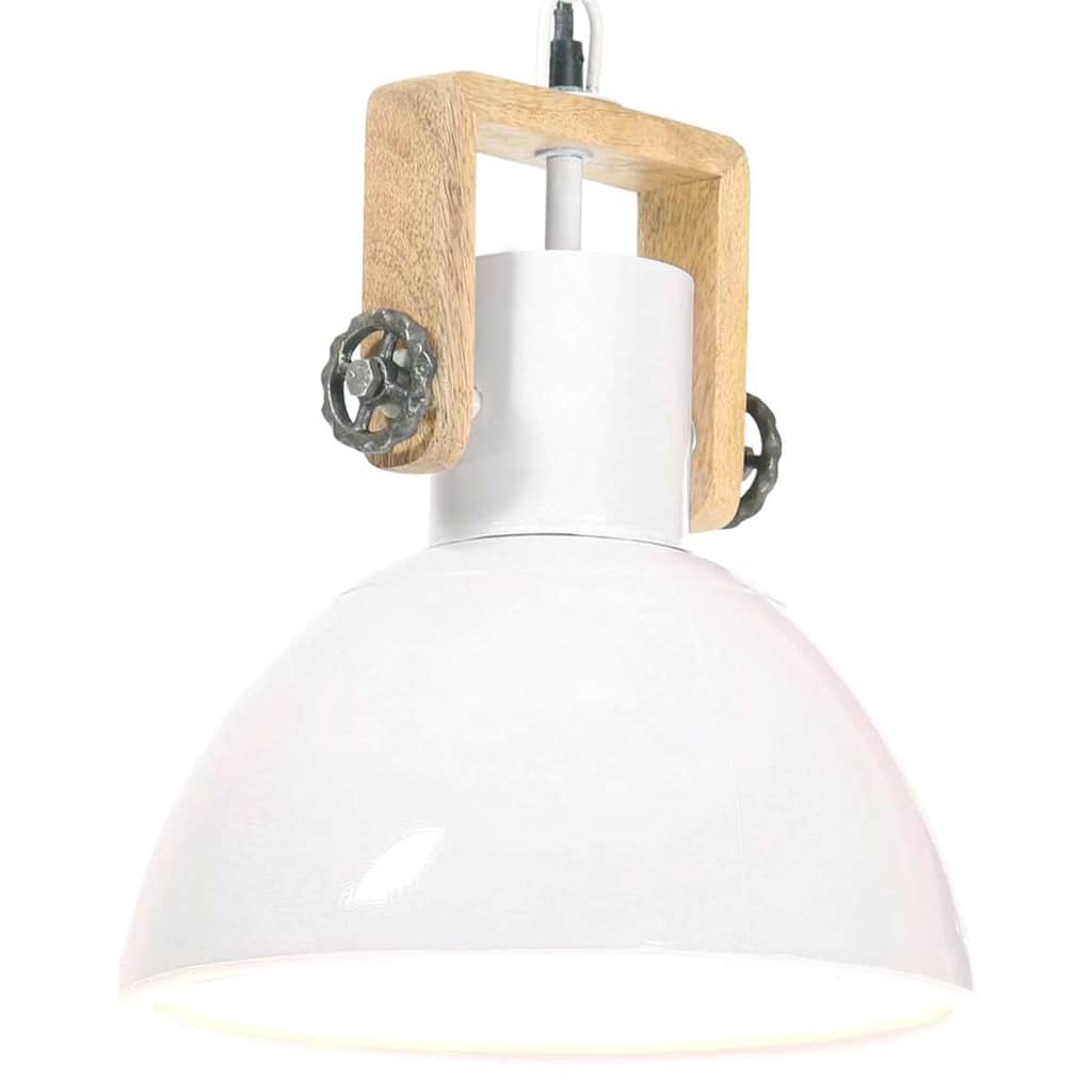 VidaXL lampe suspendue industrielle ronde 25 w e27 30 cm blanc
