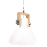 VidaXL lampe suspendue industrielle ronde 25 w e27 30 cm blanc