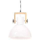 VidaXL lampe suspendue industrielle ronde 25 w e27 30 cm blanc