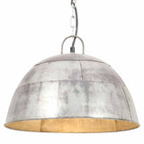 VidaXL lampe suspendue industrielle vintage ronde 25 w e27 41 cm couleur argent