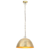 Vidaxx lampe à suspension industrielle vintage ronde 25 w e27 41 cm couleur laiton