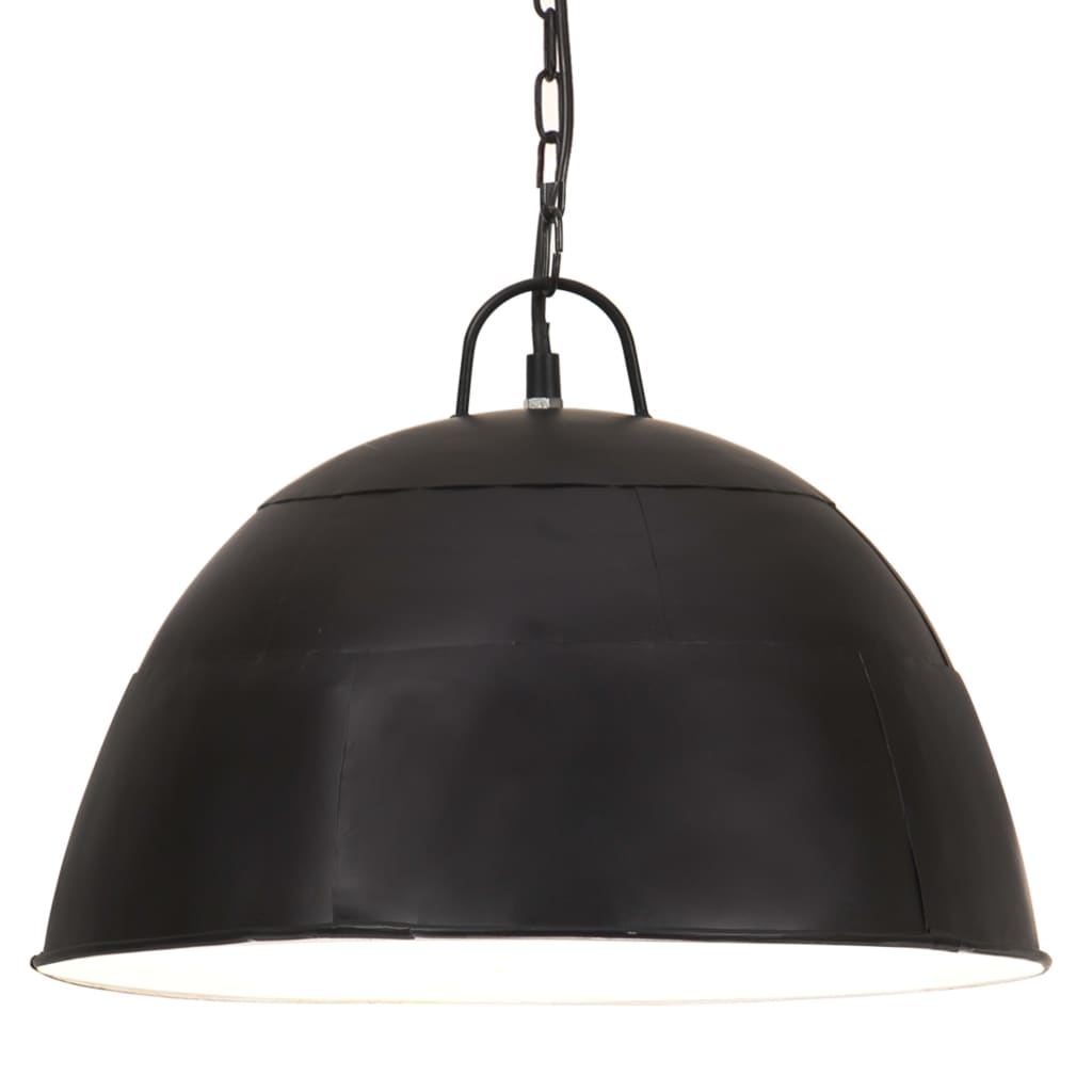 Vidaxx lampe suspendue industrielle vintage ronde 25 w e27 41 cm noir