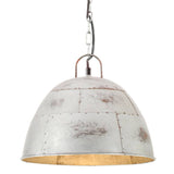 VidaXL lampe suspendue industrielle vintage ronde 25 w e27 31 cm couleur argent