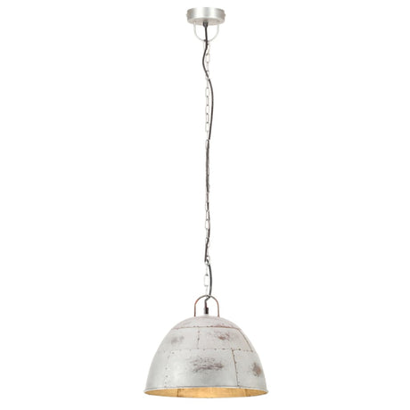 VidaXL lampe suspendue industrielle vintage ronde 25 w e27 31 cm couleur argent