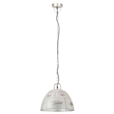 VidaXL lampe suspendue industrielle vintage ronde 25 w e27 31 cm couleur argent