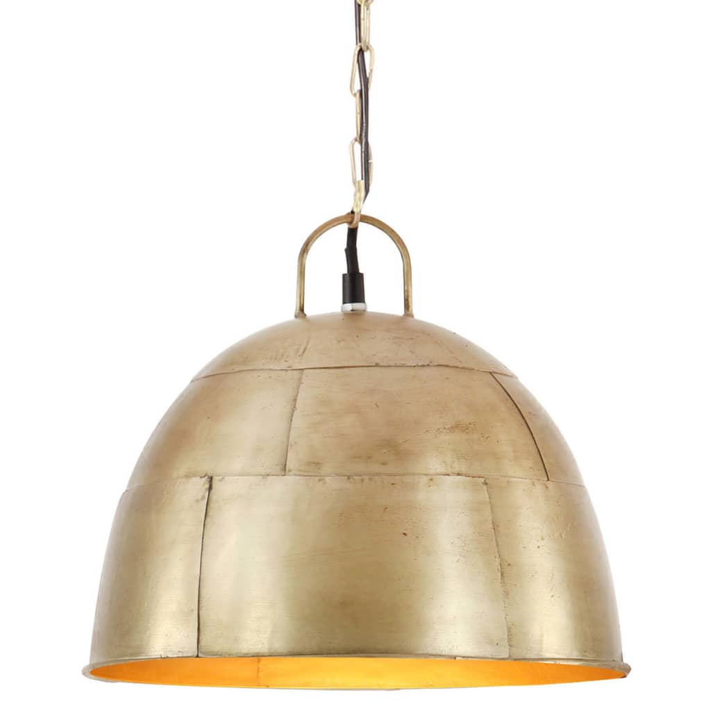 Vidaxx lampe à suspension industrielle vintage ronde 25 w e27 31 cm couleur laiton