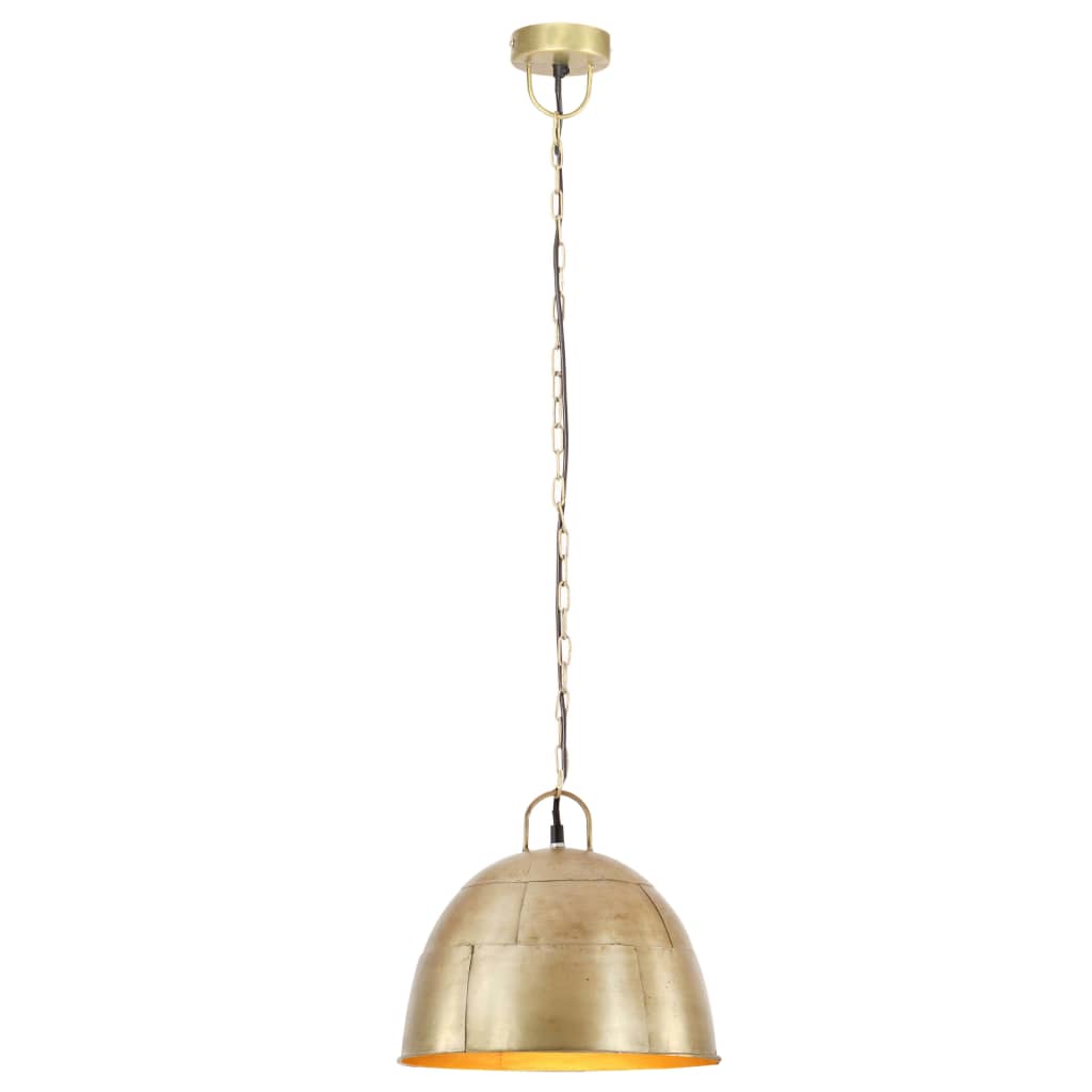 Vidaxx lampe à suspension industrielle vintage ronde 25 w e27 31 cm couleur laiton