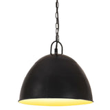 Vidaxx lampe suspendue industrielle vintage ronde 25 w e27 31 cm noir