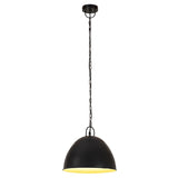 Vidaxx lampe suspendue industrielle vintage ronde 25 w e27 31 cm noir