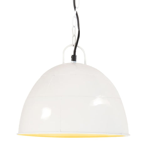 VidaXL lampe suspendue industrielle vintage ronde 25 w e27 31 cm blanc