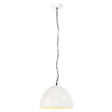 VidaXL lampe suspendue industrielle vintage ronde 25 w e27 31 cm blanc