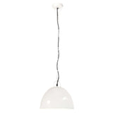 VidaXL lampe suspendue industrielle vintage ronde 25 w e27 31 cm blanc