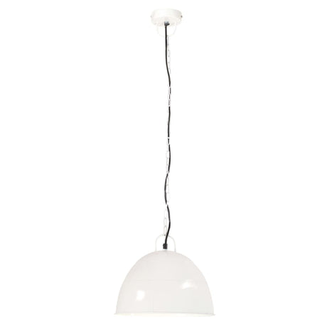 VidaXL lampe suspendue industrielle vintage ronde 25 w e27 31 cm blanc