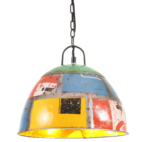 VidaXL Lampe suspendue industrielle vintage ronde 25 W E27 31 cm multicolore