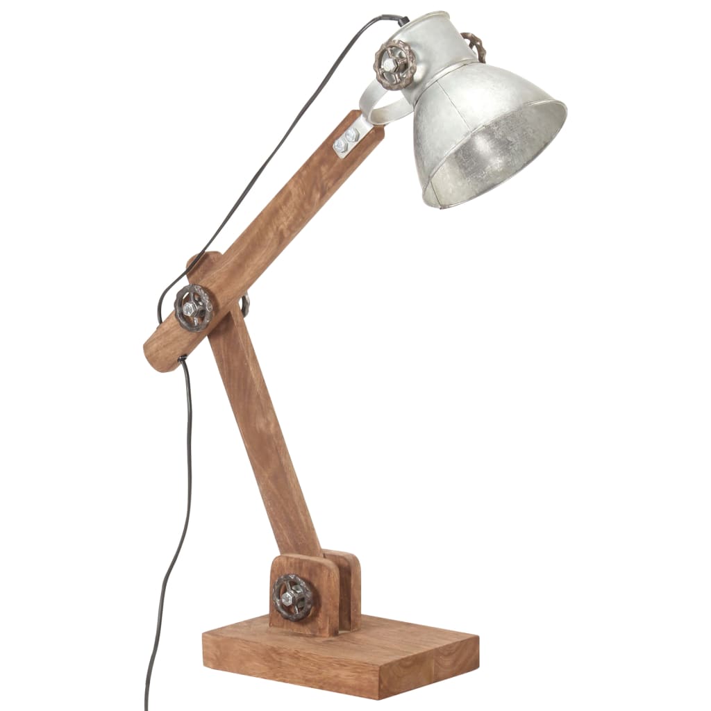 Vidaxl skrivebordslampe Industriel runde E27 58x18x90 cm sølvfarvet