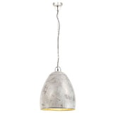Vidaxx lampe à suspension industrielle ronde 25 w e27 42 cm couleur argent