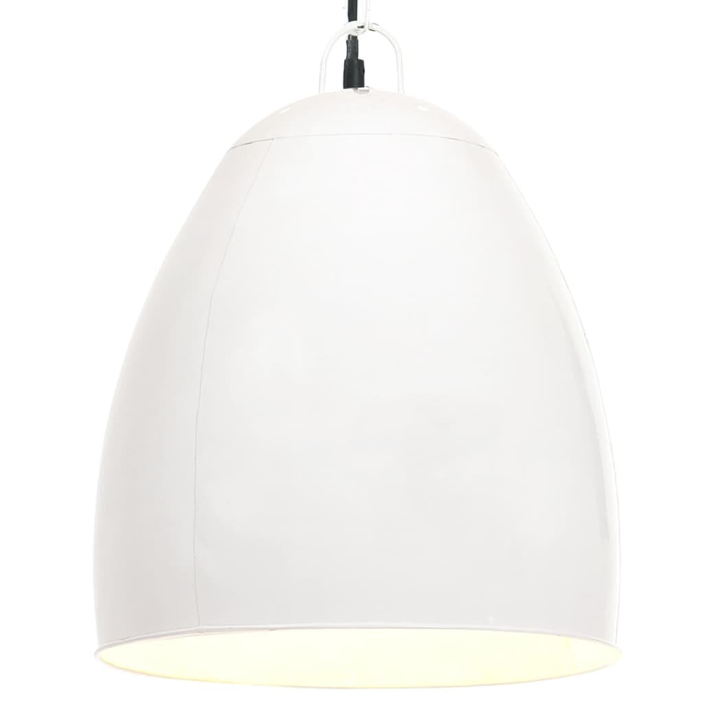 Vidaxl zavěšená lampa průmyslová kolem 25 W E27 42 cm bílá