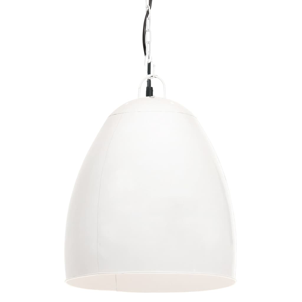 Vidaxl zavěšená lampa průmyslová kolem 25 W E27 42 cm bílá