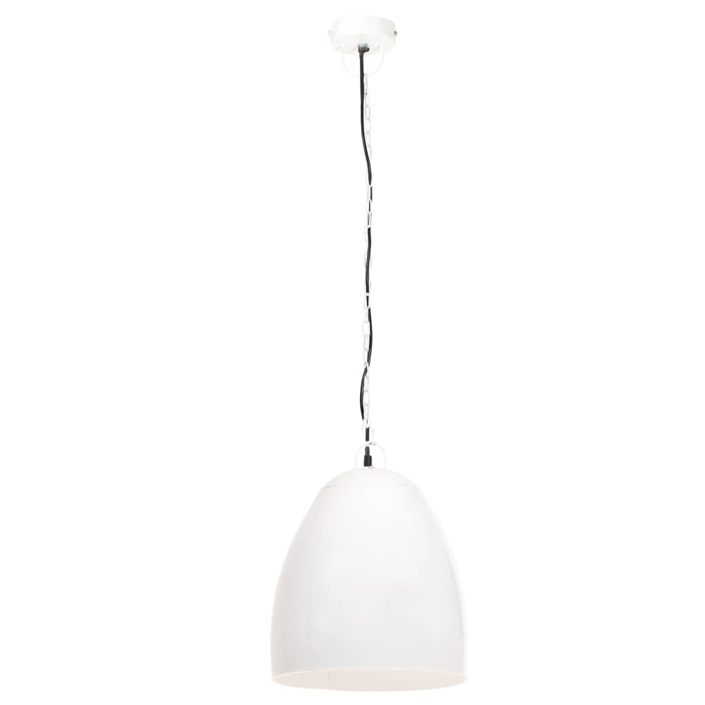 Vidaxl zavěšená lampa průmyslová kolem 25 W E27 42 cm bílá