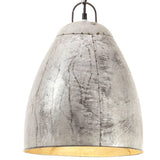 Vidaxx lampe à suspension industrielle ronde 25 w e27 32 cm couleur argent