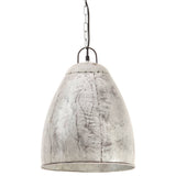 Vidaxx lampe à suspension industrielle ronde 25 w e27 32 cm couleur argent