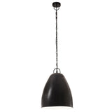 Vidaxl Hanging Lamp Industrial Rundt 25 W E27 32 cm svart