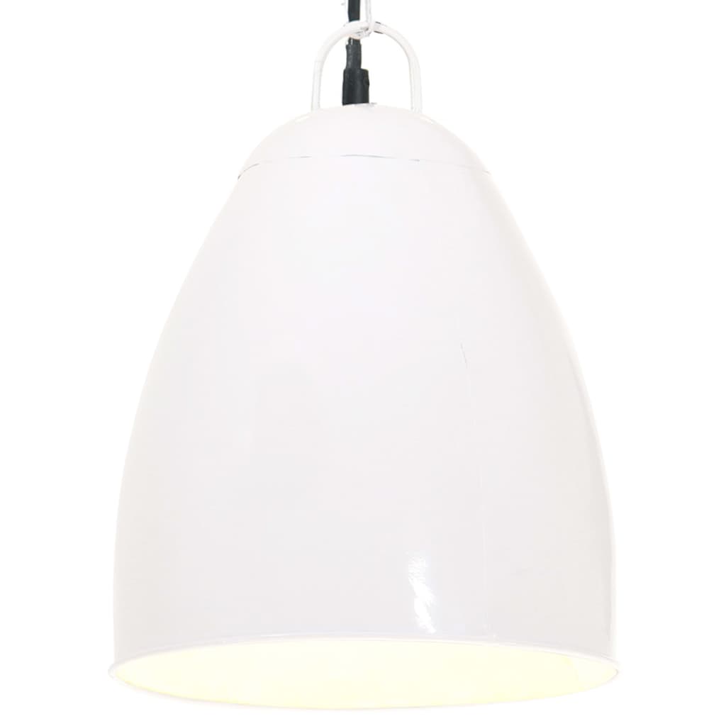VidaXL lampe suspendue industrielle ronde 25 w e27 32 cm blanc