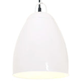 VidaXL lampe suspendue industrielle ronde 25 w e27 32 cm blanc