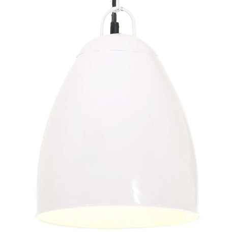 VidaXL lampe suspendue industrielle ronde 25 w e27 32 cm blanc