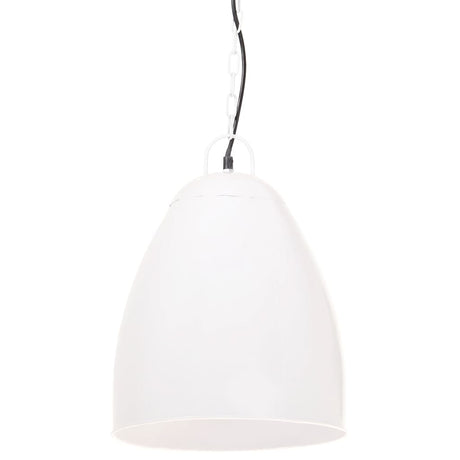 VidaXL lampe suspendue industrielle ronde 25 w e27 32 cm blanc