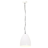 VidaXL lampe suspendue industrielle ronde 25 w e27 32 cm blanc