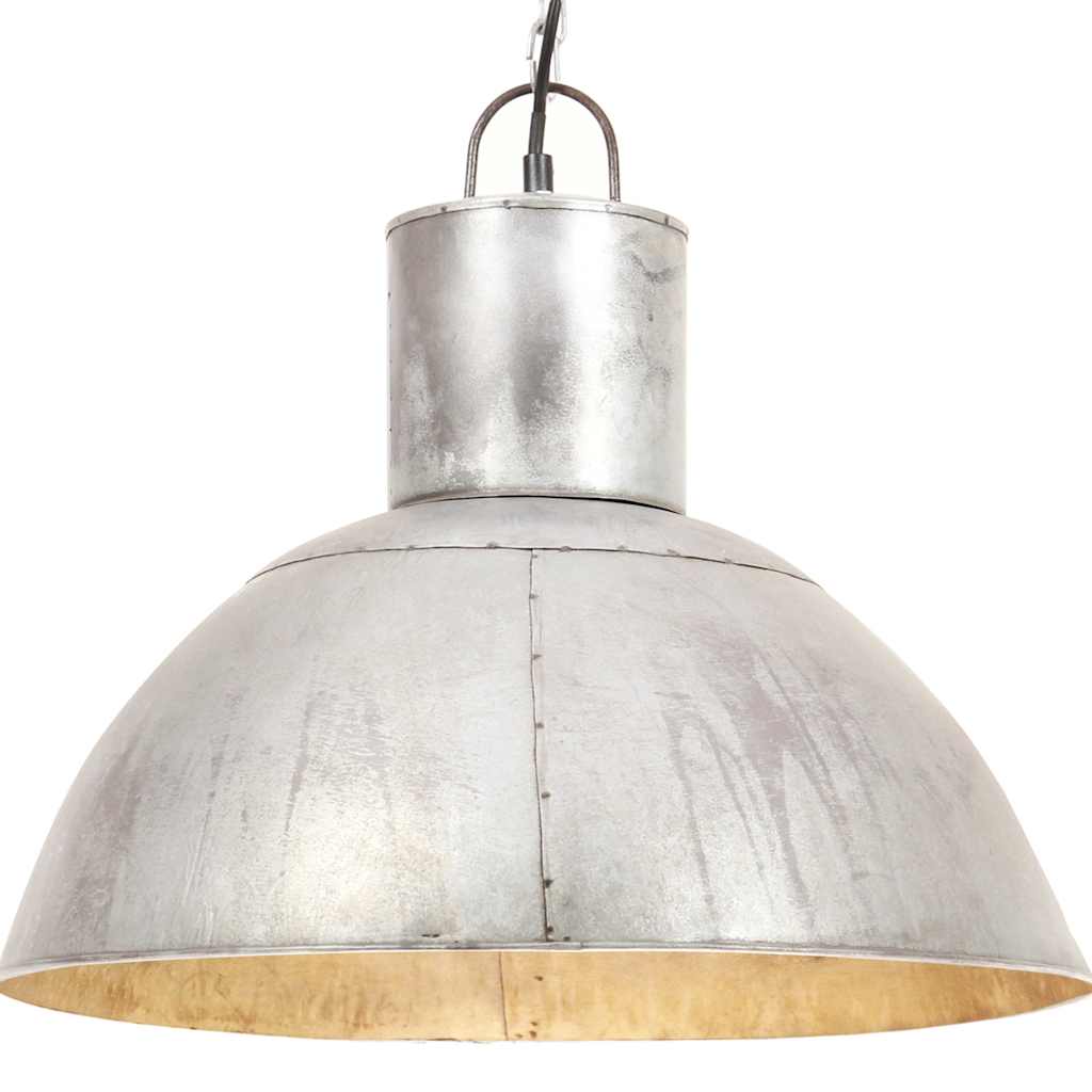 VidaXL lampe suspendue ronde 25 w e27 48 cm argent