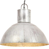 VidaXL lampe suspendue ronde 25 w e27 48 cm argent