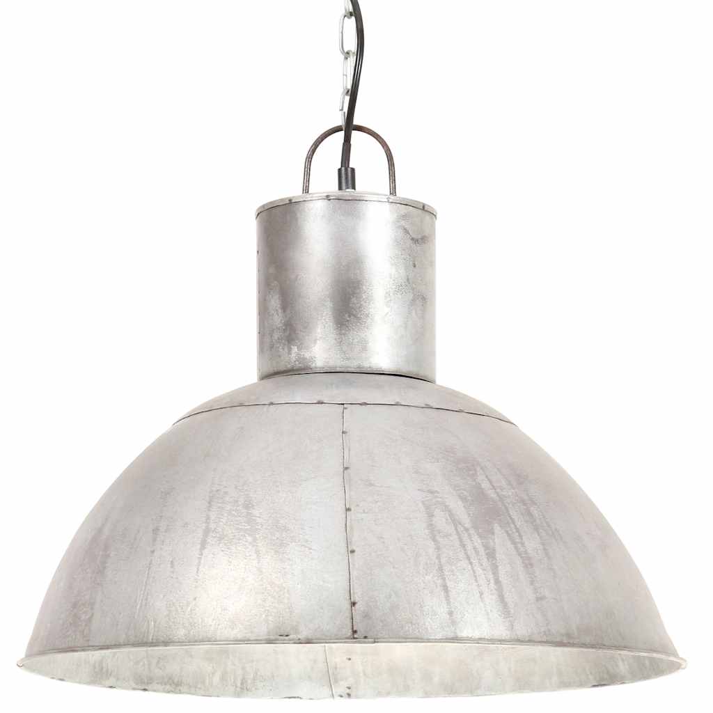VidaXL lampe suspendue ronde 25 w e27 48 cm argent